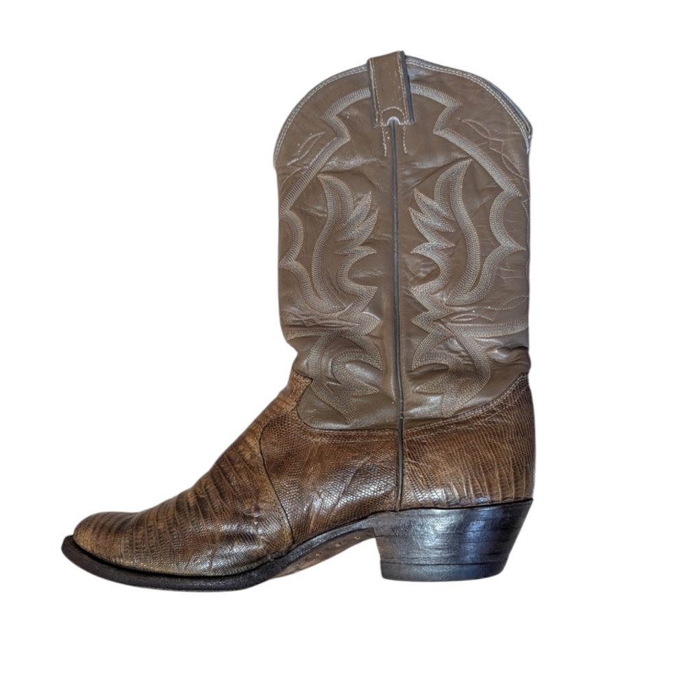 Justin Style 8493 Exotic Mink Iguana Lizard Western Style gray Cowboy Boots USA - Picture 4 of 10